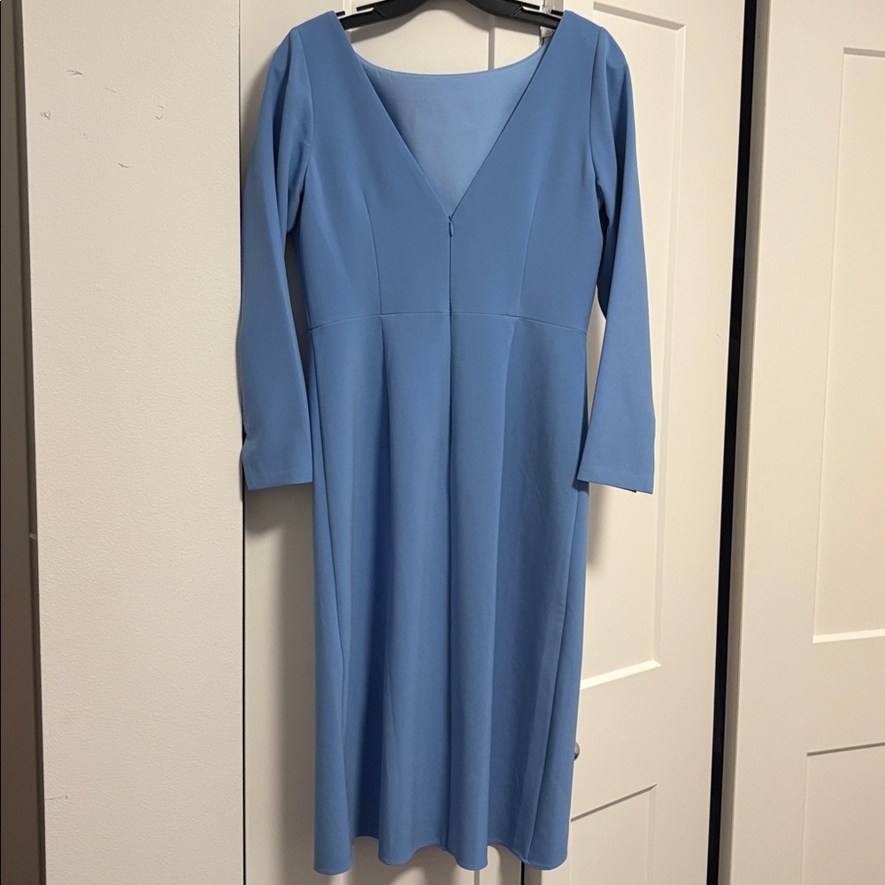 NWT [Sachin + Babi] Patrizia Bateau Neck Midi Dress in Chambray Blue Women’s 8 - Picture 7 of 13